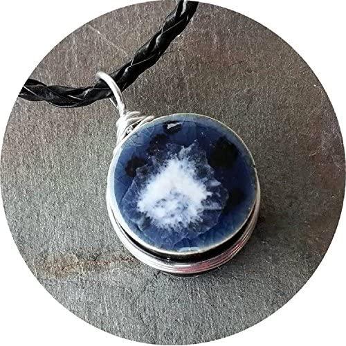 Earth Jewelry Waterfall Iceburg Glass Essential Oil Diffuser Aromatherapy Pendant Necklace 18''-20'' Adjustable