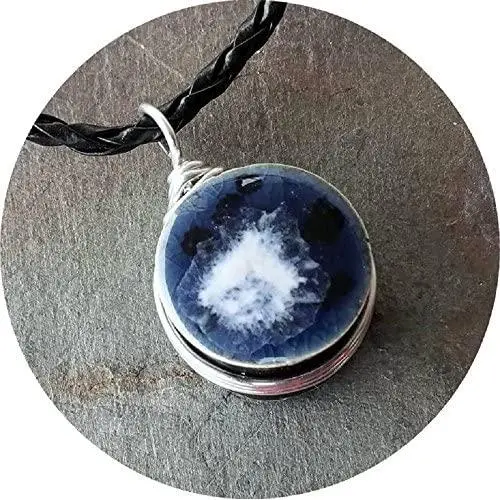 Earth Jewelry Waterfall Iceburg Glass Essential Oil Diffuser Aromatherapy Pendant Necklace 18''-20'' Adjustable