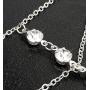 Suyi Elegant Crystal Finger Ring Bracelet Attached Link Hand Harness Bangle