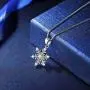 Hadskiss Silver Snowflake Jewelry Set for Women, 925 Sterling Silver Snowflake Stud Earrings, 45cm Silver Pendant Necklace with White Cubic Zirconia for Girlfriend Lady, for Christmas Hadskiss Silver Snowflake Jewelry Set for Women, 925 Sterling Silver Snowflake Stud Earrings, 45cm Silver Pendant Necklace with White Cubic Zirconia for Girlfriend Lady, for Christmas