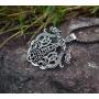 HAQUIL Dragon Necklace - Metal Alloy, Viking Double Dragon Pendant - PU Leather Cord, 19.7''