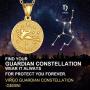 GOLDCHIC JEWELRY Personalized Zodiac Coin Necklace, Coin Pendant, Horoscope Astrology Necklace, Gold Medallion Zodiac Necklace