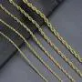 MEMGIFT 18K Real Gold Plated Rope Choker Chain Necklaces for Women Men Boys Teen Girls 2MM 2.5MM 3MM 4MM 5MM 16-28 Inches Chain Simple Fashion Trendy Jewelry Gifts for Mom Dad Sister Daughter Son