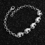 Shop LC 925 Sterling Silver Linked Elephants Bracelet Fashion Jewelry for Women Gifts for Her Size 7.25''