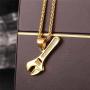 U7 Cool Vintage Sword Design Cross Pendant Necklace for Men - with 22 Inches Chain Stainless Steel Or 18K Gold Plated Jewelry