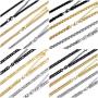 TAMHOO 12 PCS Assorted Chain Necklaces for Men and Women in 4 Styles 3 Colors - Figaro Chain, Rope Chain, Cuban Link Curb Chain, Square Rolo Chain - Gold, Silver, Black