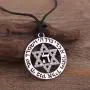 Jewish Symbol Star of David and Hebrew Letter HAY Pendant Necklace Jewelry for Men Women (Silver Tone and Cord) Jewish Symbol Star of David and Hebrew Letter HAY Pendant Necklace Jewelry for Men Women (Silver Tone and Cord)