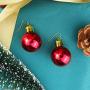 Gifts Ornament Dangle Earrings For Women Girls Christmas Red Ball Alloy RareLove