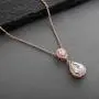 Mariell Rose Gold Pear-Shaped Cubic Zirconia Teardrop Bridal Necklace Pendant - Blush Wedding Jewelry Mariell Rose Gold Pear-Shaped Cubic Zirconia Teardrop Bridal Necklace Pendant - Blush Wedding Jewelry