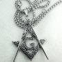 Ahappy-Gold Filled Sculpture Freemasonry Masonic Mason Pendant Necklace 19.68'' 23.6'' 27.55'' 31.5'' N282