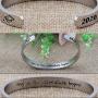 Ldurian 2021 Bracelet for Graduation, Inspirational Grad Bangle Cuff for Women, Graduate Gift for Her, College Senior Bracelet, Graduation Jewelry with 2021 Cap Box & Card & Bag