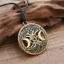 Ztuo Tree of Life Triple Moon Goddess Golden/Silver Necklace Celtic Knot Pentagram Pentacle Star Pendant Ztuo Tree of Life Triple Moon Goddess Golden/Silver Necklace Celtic Knot Pentagram Pentacle Star Pendant