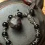 MANRUO Feng Shui The Best 10mm Natural Tigers Eye Beads Bracelet with Silver Plated Pi Xiu/Pi Yao Pendant Amulet Bangle Attract Lucky Wealthy MANRUO Feng Shui The Best 10mm Natural Tigers Eye Beads Bracelet with Silver Plated Pi Xiu/Pi Yao Pendant Amulet Bangle Attract Lucky Wealthy