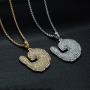 BLINGMC Hip Hop Jewelry Crystal Shrimp Pendant Stainless Steel Bling Creative Necklace
