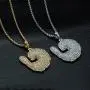 BLINGMC Hip Hop Jewelry Crystal Shrimp Pendant Stainless Steel Bling Creative Necklace