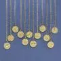 S.J JEWELRY 12 Constellations Zodiac Necklace Womens girls Simple Delicate 14K Gold Filled Coin Pendant Personalized Birthday Gifts Handmade Disc Chokers Necklace S.J JEWELRY 12 Constellations Zodiac Necklace Womens girls Simple Delicate 14K Gold Filled Coin Pendant Personalized Birthday Gifts Handmade Disc Chokers Necklace