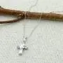 Sterling Silver Dove Cross Pendant Necklace Sterling Silver Dove Cross Pendant Necklace