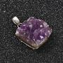 Shop LC Purple Amethyst Druzy Statement Pendant 925 Sterling Silver Fashion Purple Jewelry Gifts For Women