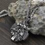 CANNE Odin Thors Hammer Mjolnir Raven Wolf Viking Norse Celtic Pendant Necklace Nordic Rune Amulet Classic Jewelry with 24 inch Chain
