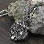 CANNE Odin Thors Hammer Mjolnir Raven Wolf Viking Norse Celtic Pendant Necklace Nordic Rune Amulet Classic Jewelry with 24 inch Chain