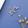 MANBU Sterling Silver Dragonfly Earrings Bracelet Necklace - Celtic Jewelry Gifts for Women Dragonfly Lovers