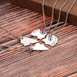 Best Friend Forever and Ever Rhinestone BFF Necklace Heart Shape Pendant Friendship Puzzle Stitching Necklace