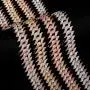 TOPGRILLZ 20mm 6 Times 14K Gold Plated Iced Out Spiked Link Chain for Men and Women Eboy Hip Hop Jewelry Collection