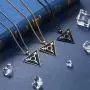 beautlace LGBT Necklaces/Stud Earrings/Set Silver/18K Gold/Black Gun Plated Triangle Pendant Gay & Lesbian Pride Jewelry Set for Men and Women beautlace LGBT Necklaces/Stud Earrings/Set Silver/18K Gold/Black Gun Plated Triangle Pendant Gay & Lesbian Pride Jewelry Set for Men and Women