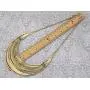Alilang Vintage Egyptian Crescent Moon Shaped Bib Adjustable Statement Necklace