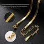 nichowy 2PCS 18K Chain Gold Plated Link Choker Necklace for Women Men Jewelry White/Gold Set nichowy 2PCS 18K Chain Gold Plated Link Choker Necklace for Women Men Jewelry White/Gold Set