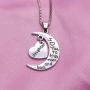 HOFOYA Jewelry Gifts for Daughter Form Mom and Dad,Birthday Day Gift for Daughter,Present for Women or Girl,I Love You Moon Necklace.