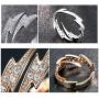 MIXIA 18K Rose Gold Tone Adjustable Open Finger Rings Lightning Bolt for Women Shining Cubic Zircon CZ Ring Fashion Jewelry