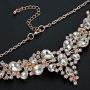 HapiBuy Crystal Bridal Jewelry Set Womens Rhinestone Necklace and Earrings Sets for Bride Bridesmaid Wedding Prom Party Accessories