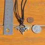 Tribal Jewelry Celt Celtic knot Bat Vampire Totem Silver Pewter Mens Pendant Necklace Choker Wealth Money Lucky Charm Protection Amulet Safe travel Talisman for men unisex w Black Adjustable Cord