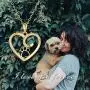 14k Gold Heart Pendant Necklace for Women, Real Gold Dog Cat Paw Print Jewelry Gifts for Her, 16-18 Inch 14k Gold Heart Pendant Necklace for Women, Real Gold Dog Cat Paw Print Jewelry Gifts for Her, 16-18 Inch