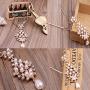 3Pcs Gold Head Chain Accessories Indian Bohemian Bollywood Jewelry for Women Headbands Headpiece