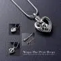 Heart Memorial Necklace Cremation Jewelry for Pet/Human Ashes Cremation Necklace