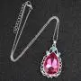 2pcs Sofia Amulet Necklace Teardrop Amethyst Pendant Necklace Sofia The First Princess Costumes Jewelry Girls Necklace 2pcs Sofia Amulet Necklace Teardrop Amethyst Pendant Necklace Sofia The First Princess Costumes Jewelry Girls Necklace