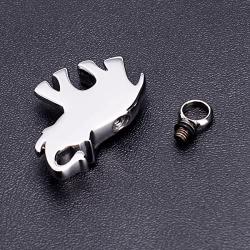 BS Bluesnow Elephant Urn Keepsake Pendant Necklace, Stainless Steel Memorial Ash Cremation Jewelry