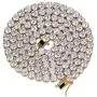 JINAO 18k Gold Plated 1 Row 6MM Lab Simulated Diamond Iced Out CZ Chain Mens Hiphop Tennis Choker Necklace Chain