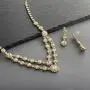 Mariell Gold Two-Row Rhinestone Crystal Necklace and Earrings Set - Prom, Brides and Bridesmaids Jewelry Mariell Gold Two-Row Rhinestone Crystal Necklace and Earrings Set - Prom, Brides and Bridesmaids Jewelry