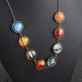 JczR.Y Eight Planets Necklace Pendent Double-Sided Glass Ball Universe Galaxy Solar System Guardian Stars Necklace for Women JczR.Y Eight Planets Necklace Pendent Double-Sided Glass Ball Universe Galaxy Solar System Guardian Stars Necklace for Women