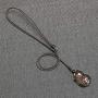 MANIFO Natural Crystal Gemstone Fox Pendant Necklace with Adjustable Woven Rope Chain
