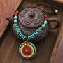 MAYTRY Original Hand-Woven Turquoise Coconut Shell Necklace, Bohemian Style Necklace MAYTRY Original Hand-Woven Turquoise Coconut Shell Necklace, Bohemian Style Necklace