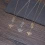 Winssi 18K Gold 316L Stainless Steel Bee Honeycomb Necklace Adjustable Y Lariat Necklace for Women