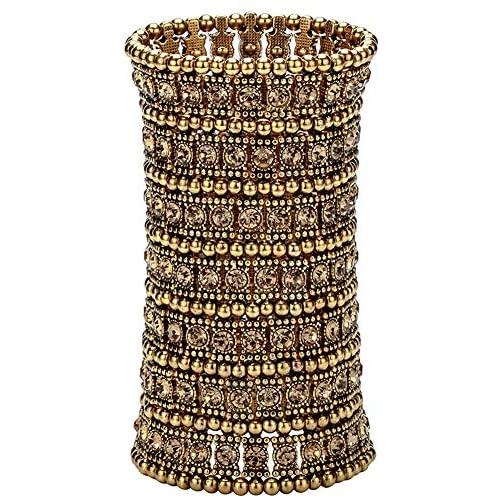 Hiddleston Womens Multilayer Stretch Cuff Bracelets Fit Wrist Szie 6-1/2'' to 7-3/4''
