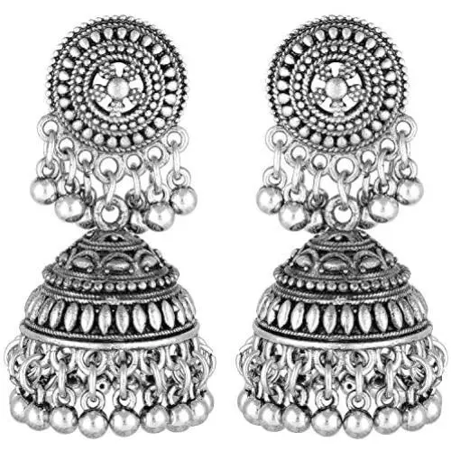 Aheli Jhumka Jhumaki Drop Earrings for Women and Girls, Bollywood Indian Traditional Jewelry