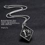 Mens Retro Stainless Steel 1% er Pendant Necklace with 24inch Link Chain