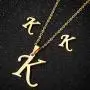 PANSHI Initial Letter Pendant Necklaces Set Gold Jewelry Bracelets Set Stainless Steel Earrings Sets Alphabet Charm from A to Z Birthday Present Personalized Gifts for Women Girls PANSHI Initial Letter Pendant Necklaces Set Gold Jewelry Bracelets Set Stainless Steel Earrings Sets Alphabet Charm from A to Z Birthday Present Personalized Gifts for Women Girls