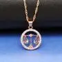 Uloveido Rose Gold Cubic Zirconia 12 Zodiac Constellation Pendant Necklace Birthday Gift N1047 Uloveido Rose Gold Cubic Zirconia 12 Zodiac Constellation Pendant Necklace Birthday Gift N1047